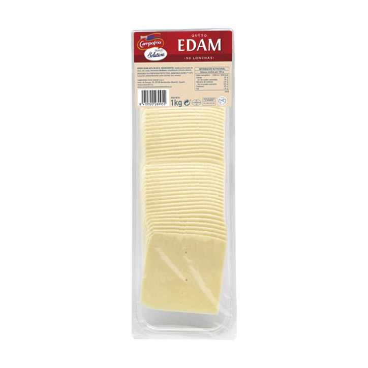 FORMATGE EDAM 40%MG CF TALLAT  1 KG (UD.)