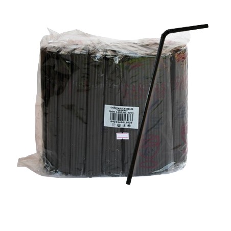 CAÑAS PAPEL FLEXIBLESCOLOR NEGRO 250 UD(UD.)