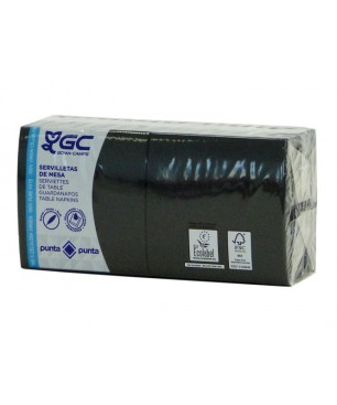 SERVILLETA 2/C 20X20 P.P. NEGRO 100 UD X 30(UD.)