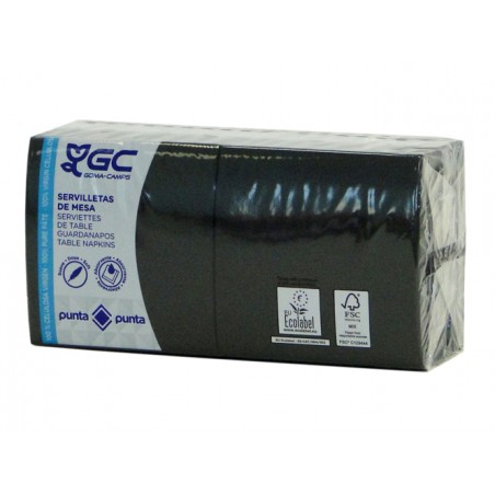 SERVILLETA 2/C 20X20 P.P. NEGRO 100 UD X 30(UD.)