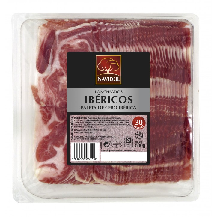 PALETA IBERICA LONCHEADA 500 GR NAVIDUL(KG.)
