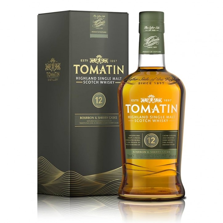 WHISKY TOMATIN 12 AÑOS 70CL (UD.)